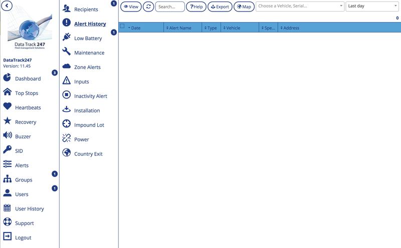 DataTrack247 tracking dashboard for leasing and BHPH
